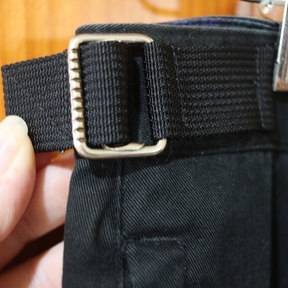 Vintage Ralph Ralph Lauren  Black Baggy Wide Leg Chino Jean's 10 90s y2k - Picture 3 of 16